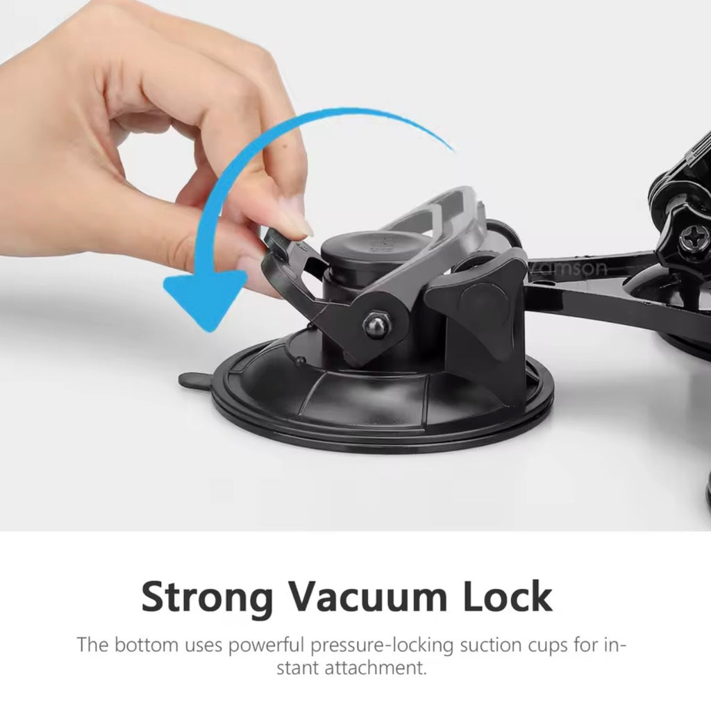 Tri-Angle Suction cup tripod mount for glass and car 10kg load capacity